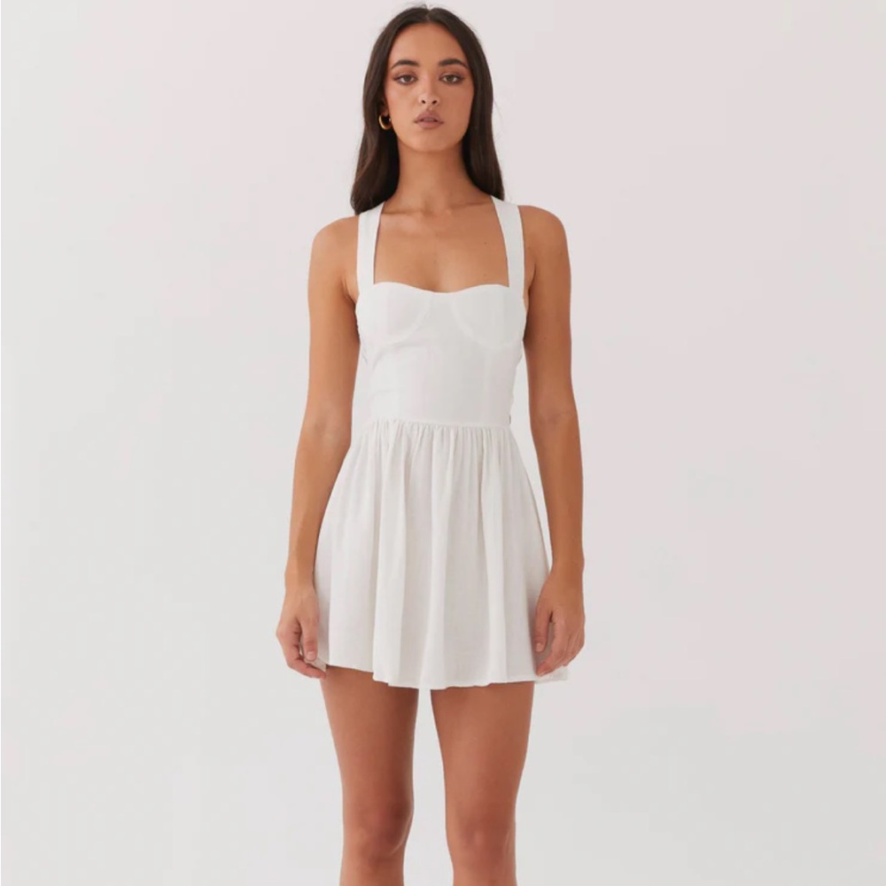 White strappy dress